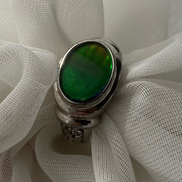 🔥SALE!🔥AMMOLITE Canada’s Gemstone Silver Ring - Picture 5 of 8